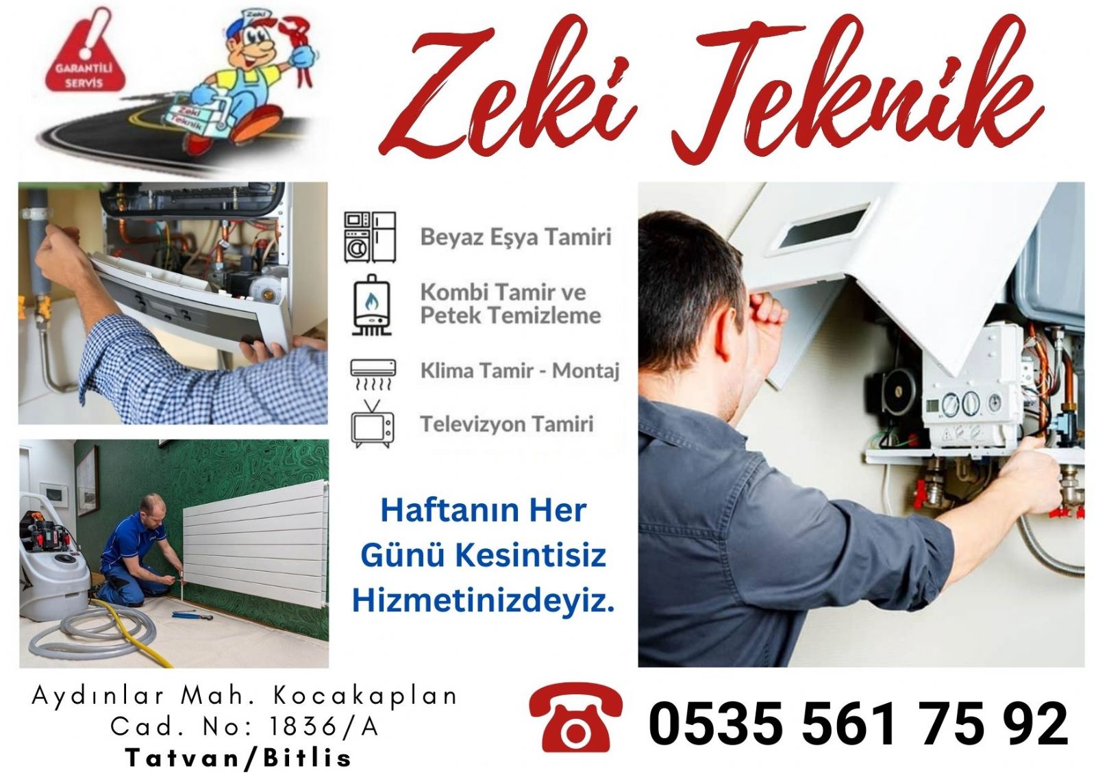 Tatvan Kombi Bakım Ücreti